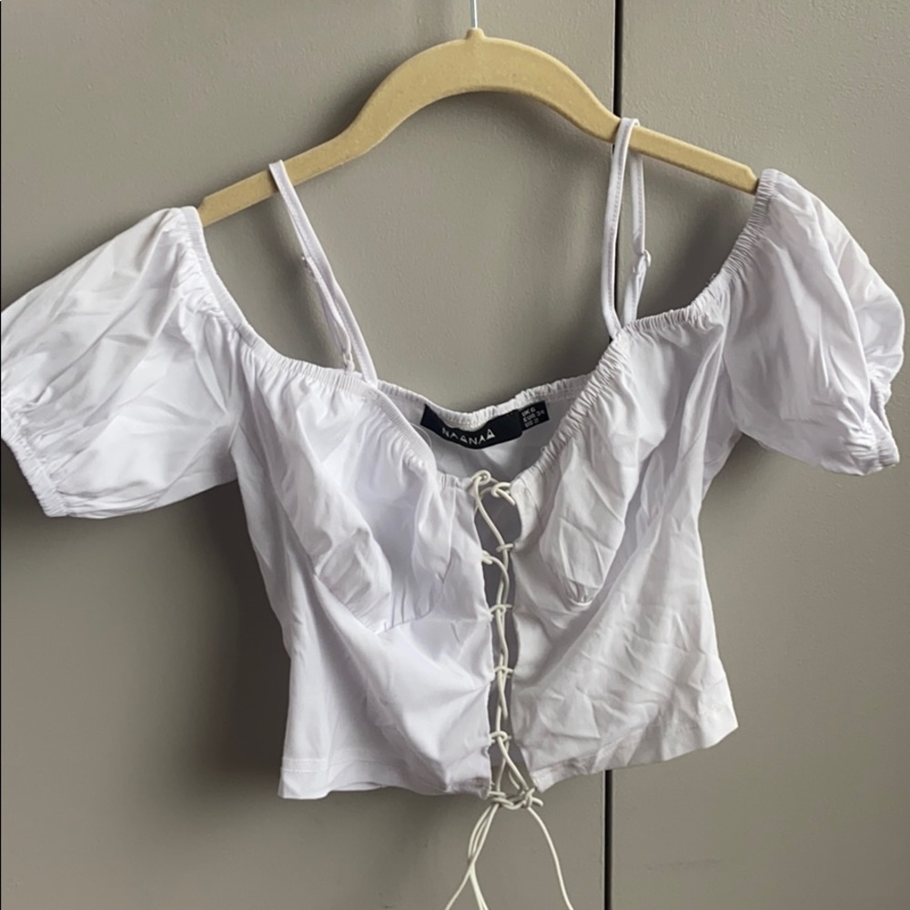 White sexy crop top